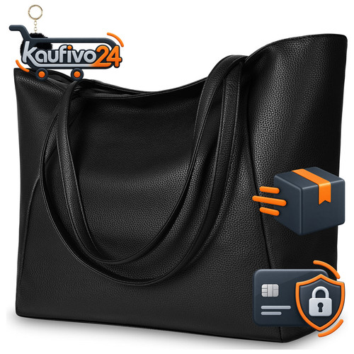 Damen handtasche schwarz extra - schwarz,