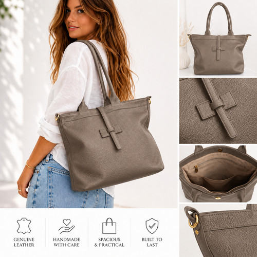 Damen leder handtasche - leder,