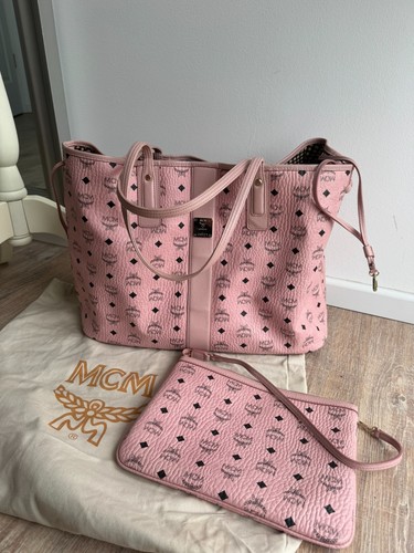 Mcm liz shopper visetos pink - shopper,