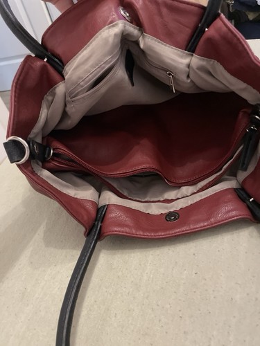 Damen handtasche shopper - handtasche, rot